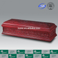 LUXES US Style Casket Bordeaux-Loutes&Crane Full Couch Hardwood Caskets